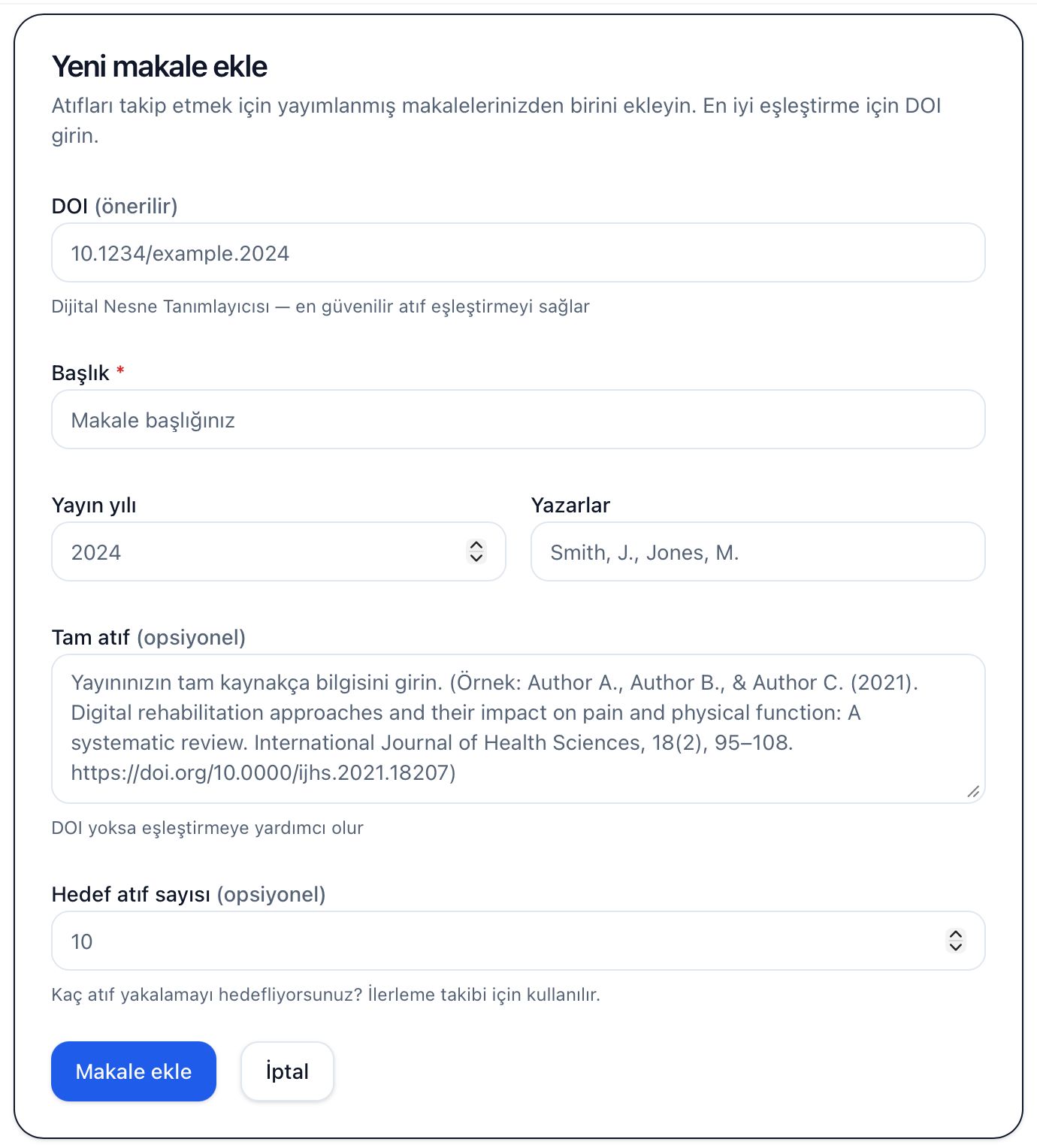 Screenshot: Add paper