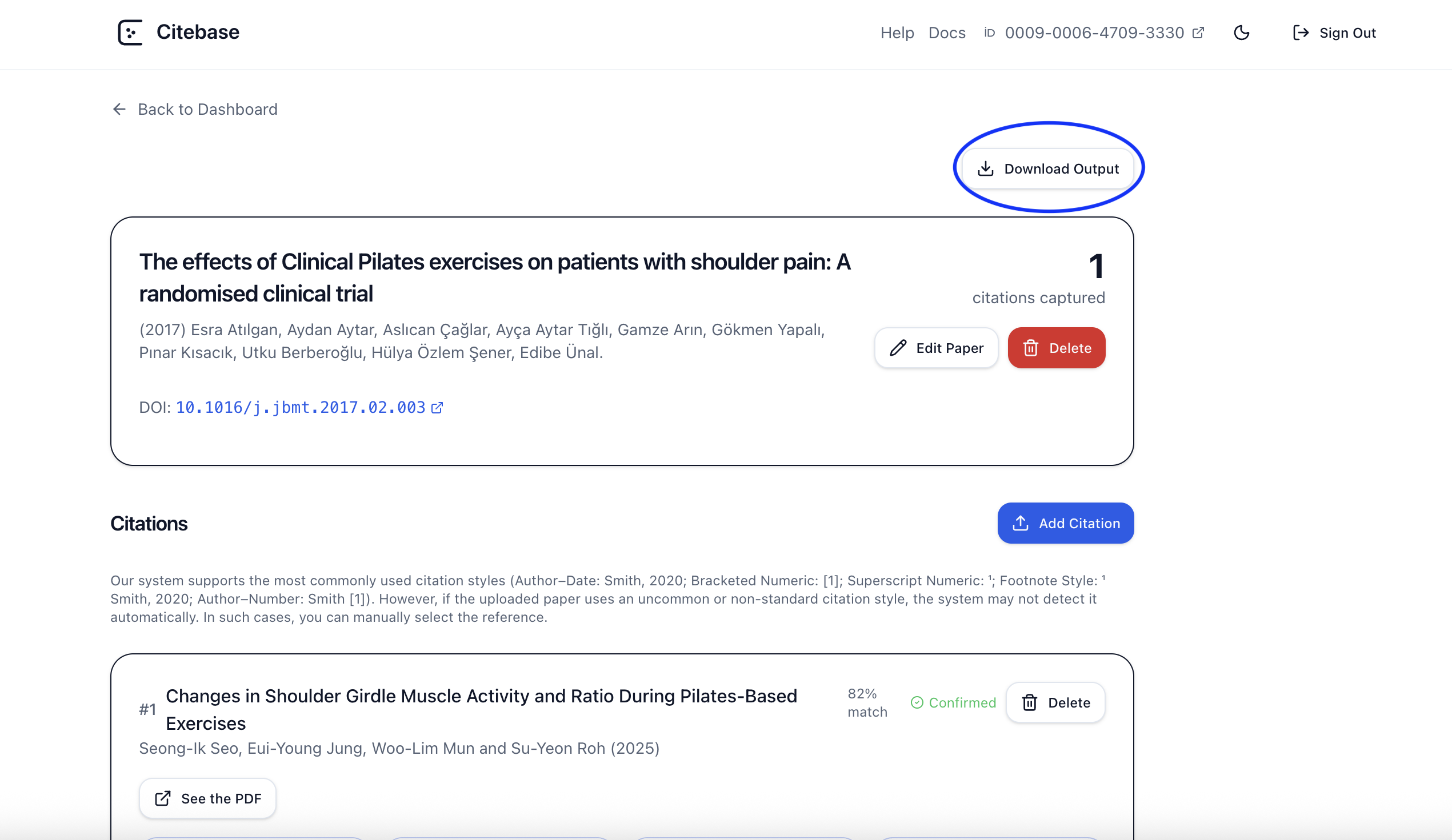 Ekran görüntüsü: Dışa aktarılan çıktı
