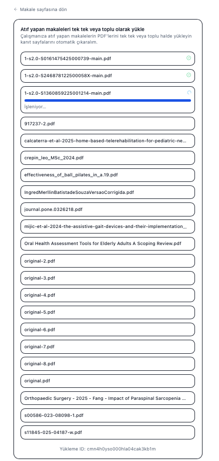 Resim 9: Toplu yükleme ve eşleştirme